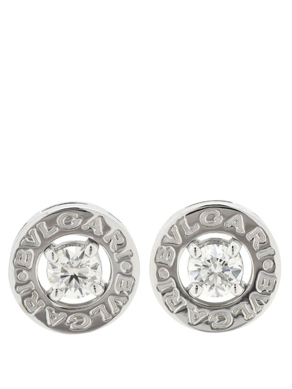 Bvlgari Earrings Diamond White Gold